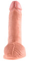 Realistyczny penis z jądrami Pipedream King Cock with Balls 7 cali cielisty PD5506-21