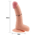 Sprężysty Penis z Jądrami Ultra Soft Dude Dildo 8,8 cali 900225