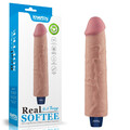 DUŻY WIBRATOR AKUMULATOROWY PENIS REAL SOFTEE 9.5" USB 10 FUNKCJI 401407