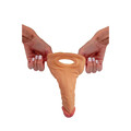 PRZEDŁUŻKA NAKŁADKA NA PENISA + OTWÓR NA JĄDRA FANTASY TOYS 511425