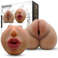 MASTURBATOR MĘSKI SZTUCZNA POCHWA Z USTAMI 2W1 SELA 635 g 093355