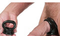 Pierścień na penisa i jądra Oxballs Cocksling 2 Black Temblak OX-1013-BLK