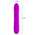 Mini wibrator penis z silikonu 10 funkcji 3 silniki BECK Purple 312119