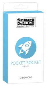 Wąskie prezerwatywy Pocket Rocket 12 szt. 416295
