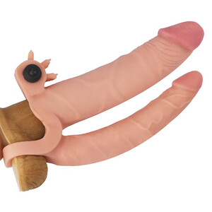 NAKŁADKA NA PENISA Z DILDO ANALNYM UCHWYT 792582