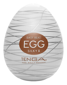 Żelowy masturbator w kształcie jajka z wypustkami TENGA EGG SILKY II 556535