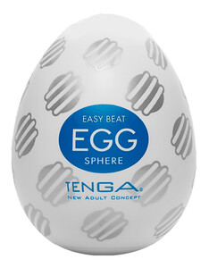 Żelowy masturbator w kształcie jajka z wypustkami TENGA EGG SPHERE 556528