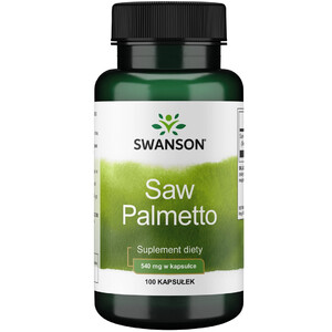 PALMA SABAŁOWA SWANSON SAW PALMETTO ZDROWA PROSTATA 100 kaps. 019093