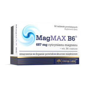 Olimp MagMax B6 50 tabl. Magnez Wysoka Dawka 687 mg 034916