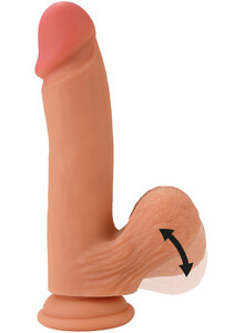 MIĘKKI PENIS GŁADKIE DILDO RUCHOME JĄDRA INFERNO 19 CM 841575