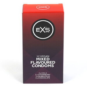 SMAKOWE PREZERWATYWY EXS MIXED FLAVOURED CONDOMS 12 SZT. 000424