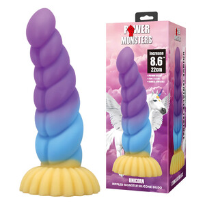 PRĄŻKOWANY EGZOTYCZNY PENIS DILDO ANAL WAGINA UNICORN 339833