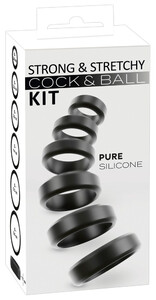 ZESTAW PIERŚCIENI DO PENISA I ROZCIĄGANIA JĄDER COCK & BALL KIT 678648