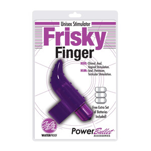 Wibrująca nakładka na palec do stymulacji łechtaczki z wypustkami Frisky Finger PowerBullet 997-15