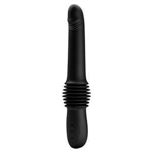 CZARNY PENIS POSUWISTY WIBRATOR PCHNIĘCIE 7 CM BW-069006