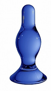 Szklany korek analny Classy Blue 303073