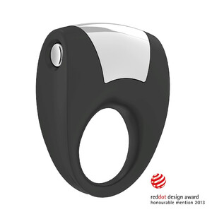 Czarny wibrujący pierścień erekcji ring OVO B8 999178