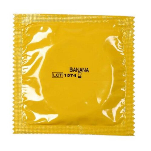 Żółte prezerwatywy o zapachau banana Amor 1 sztuka 8353-2