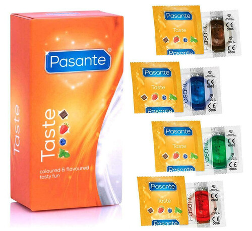 Kolorowe i Smakowe Prezerwatywy Pasante Taste Condoms 12 szt. 483355
