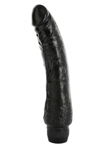 Czarny Wibrator Żelowy Realistyczny Penis 20 cm 220180
