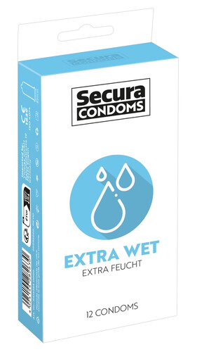 DODATKOWO NAWILŻANE PREZERWATYWY SECURA EXTRA WET 12 SZT. 282630