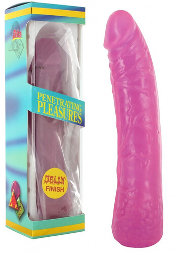 Żelowy penis bez jąder Dildo Jelly Purple Dong 3883